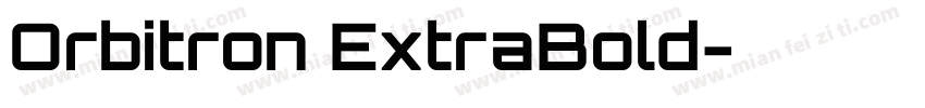 Orbitron ExtraBold字体转换